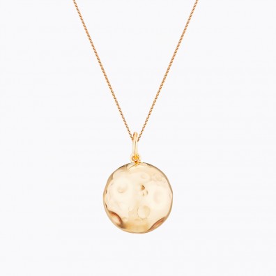 Yellow gold plated MOON maternity necklace