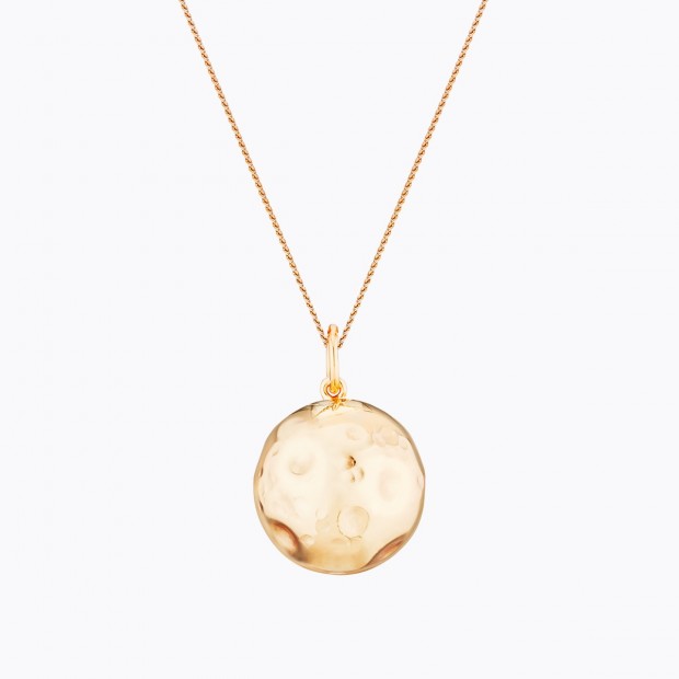 Yellow gold plated MOON maternity necklace