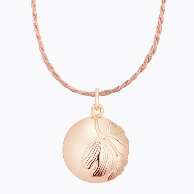 GINKGO Pregnancy Necklace Pink Gold