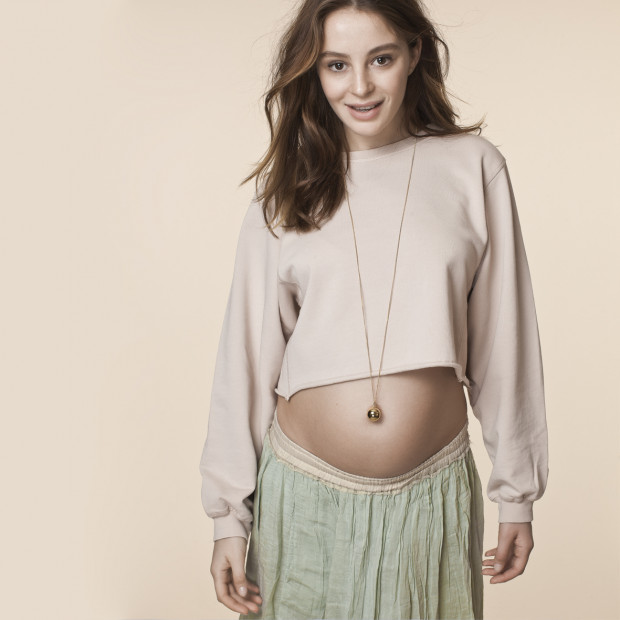  JOY Pregnancy Necklace Pink Gold