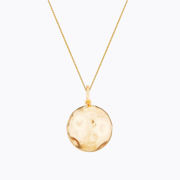 Yellow gold plated MOON maternity necklace